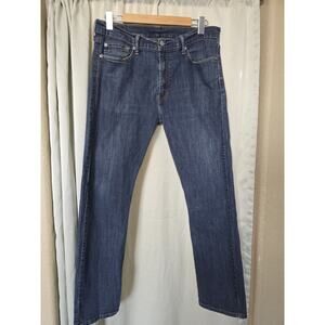 Levi's 34x32 Men's‎ 513 Denim Slim Fit Straight Jeans - Med/Dark Blue